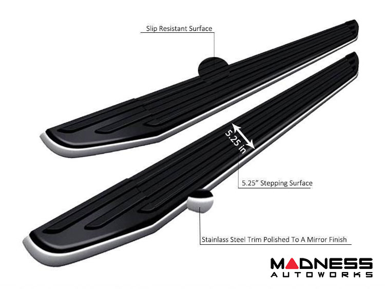Ford Bronco Sport Running Boards - Premium - Black w/ Chrome Trim